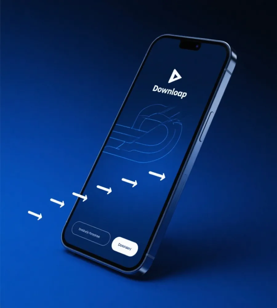移动端应用下载流程示意图